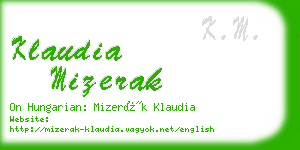 klaudia mizerak business card